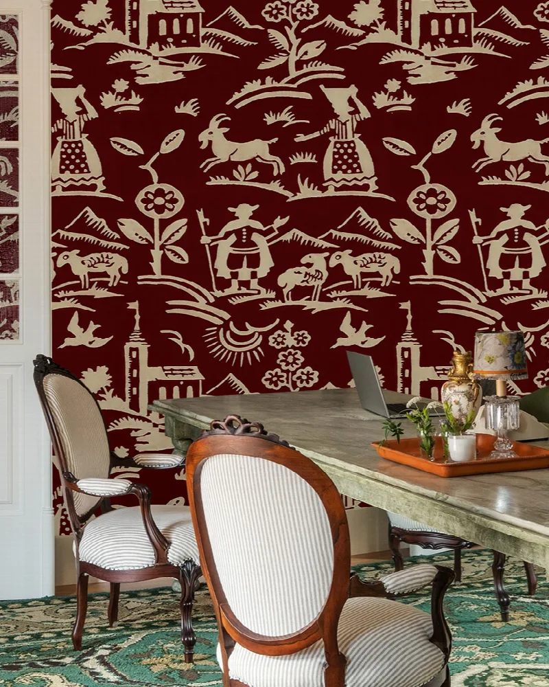 Kestrel Journey Ornamental Wallpaper