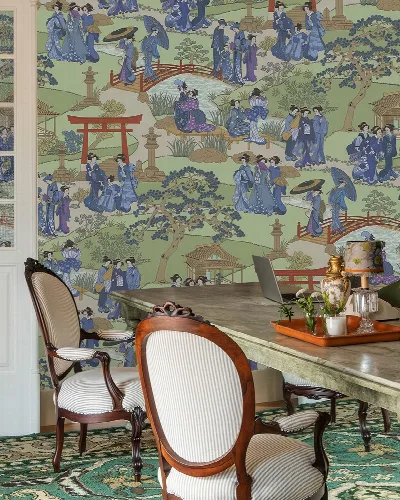 Norwyn Rhapsody Architectural Wallpaper — Sage