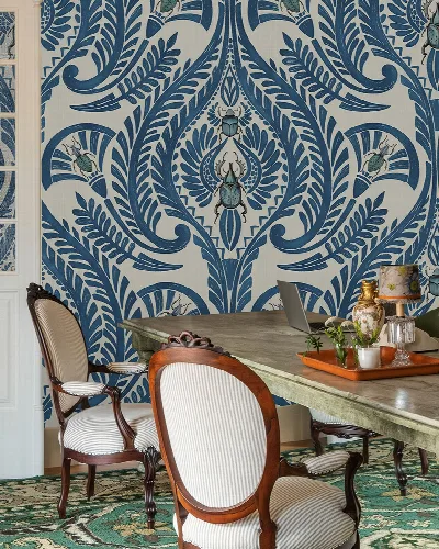 Merevale Verse Ornamental Wallpaper