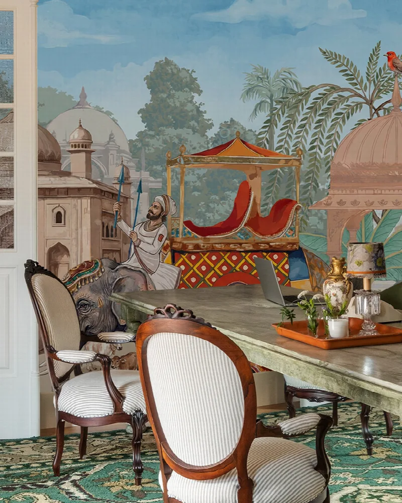 Thistlemere Prelude Indian Garden Wallpaper