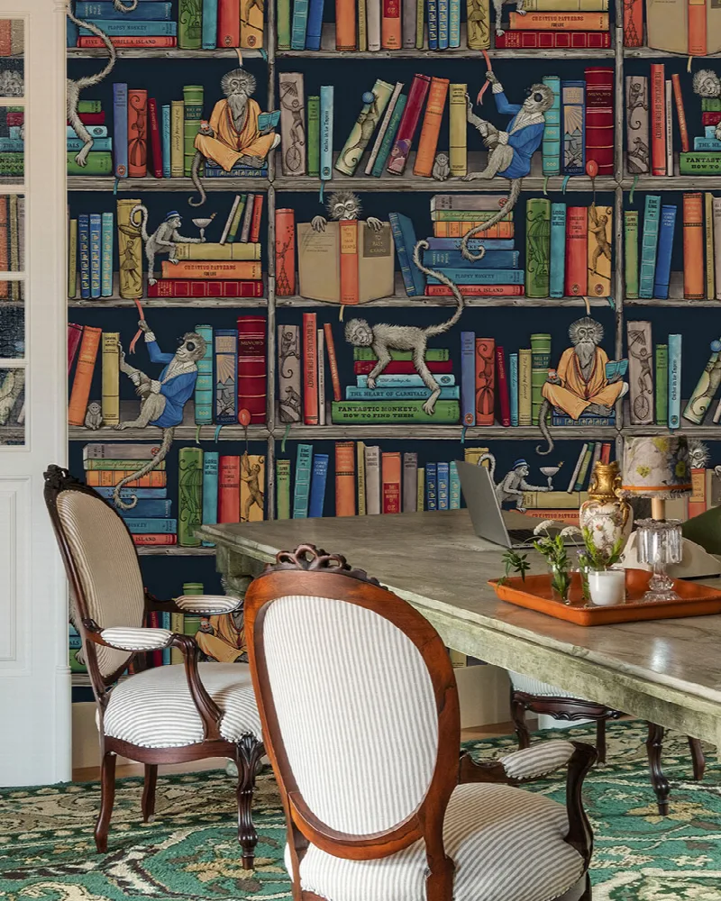 Merevale Vista Bookshelf Wallpaper