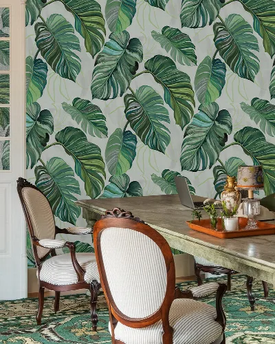 Quenora Haven Tropical Wallpaper — Sage