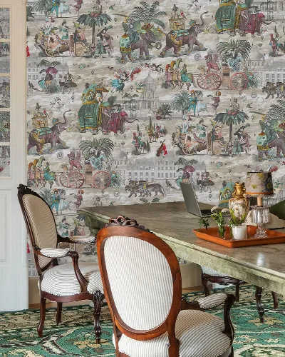 Larkspur Atelier Marine Wallpaper — Ivory