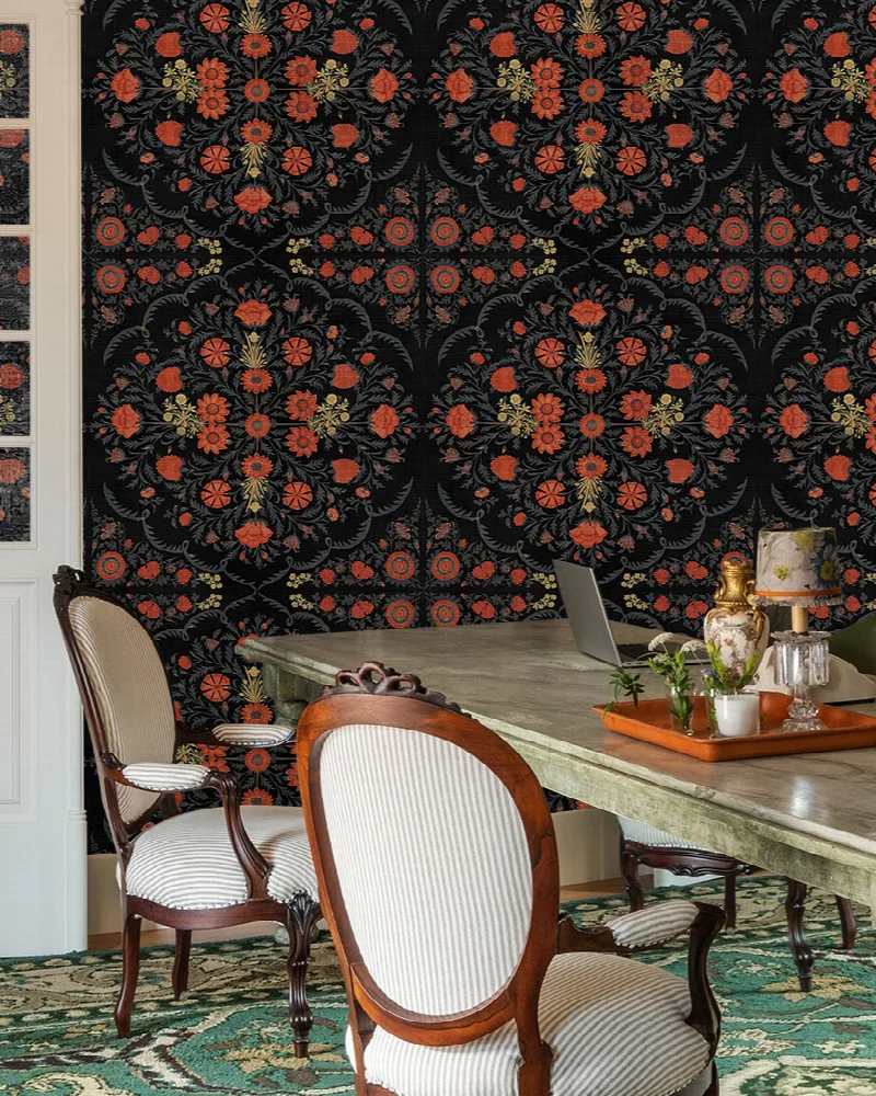 Gildmere Folio Dark Floral Wallpaper