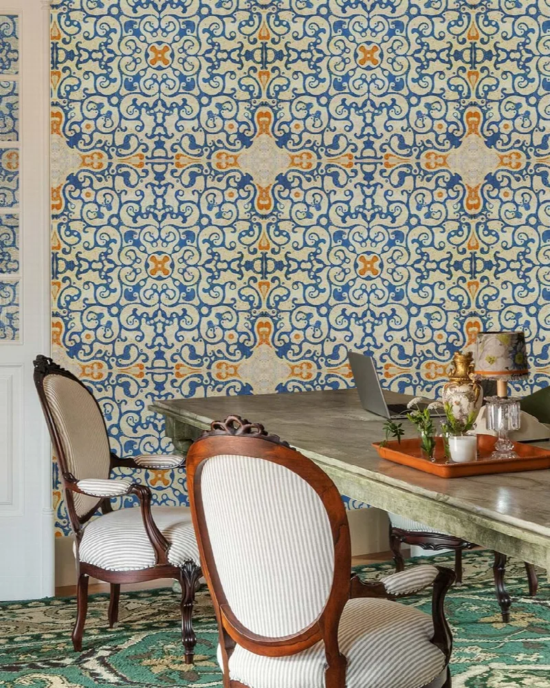 Bellora Keepsake Tile Effect Wallpaper