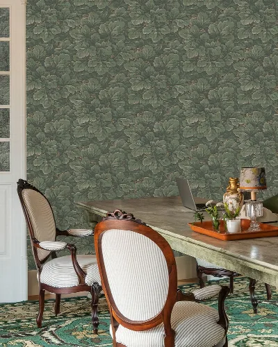 Peverly Rhapsody Botanical Wallpaper — Silver Gray