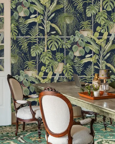 Norwyn Reverie Tropical Wallpaper — Olive