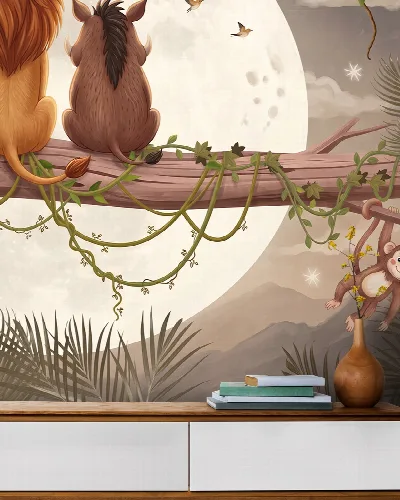 Yarrowmere Story Safari Nursery Wallpaper