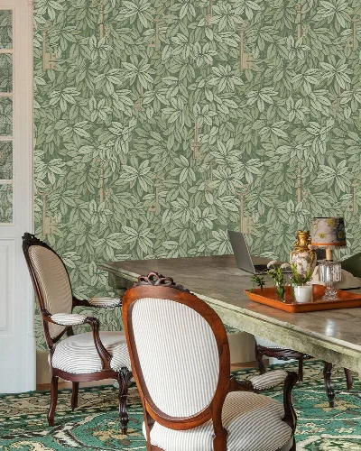 Peverly Serenade Botanical Wallpaper — Sage