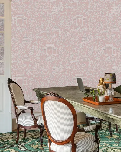 Roskell Atelier Ornamental Wallpaper — Blush