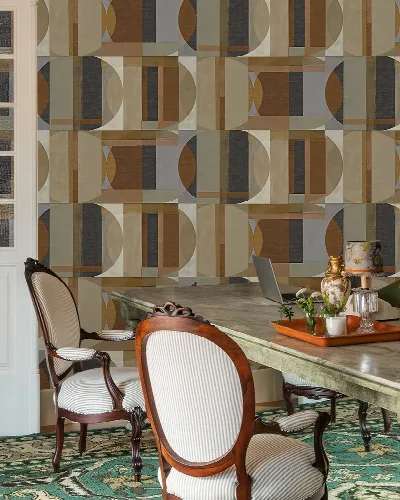 Norwyn Verse Geometric Wallpaper