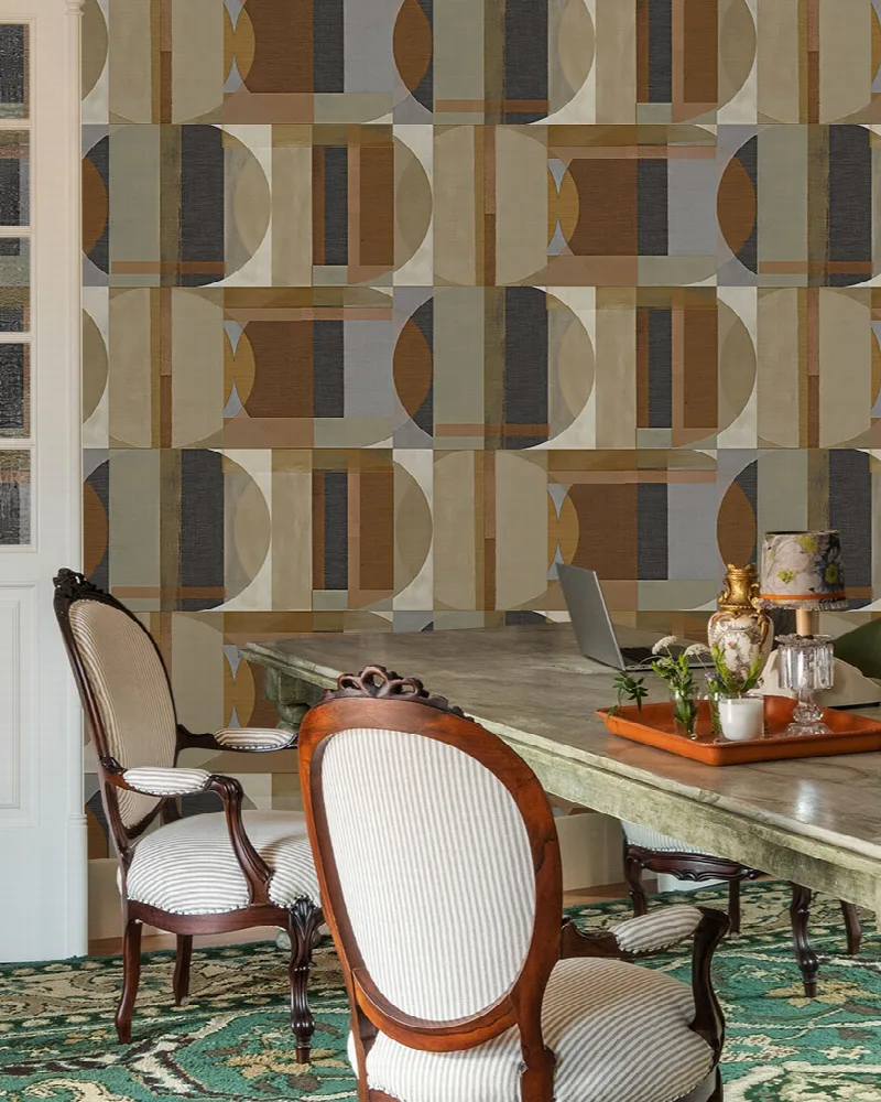 Norwyn Verse Geometric Wallpaper