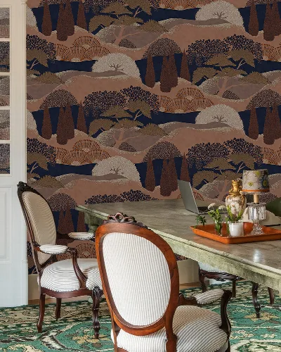Quenora Rhapsody Architectural Wallpaper — Earth Tones