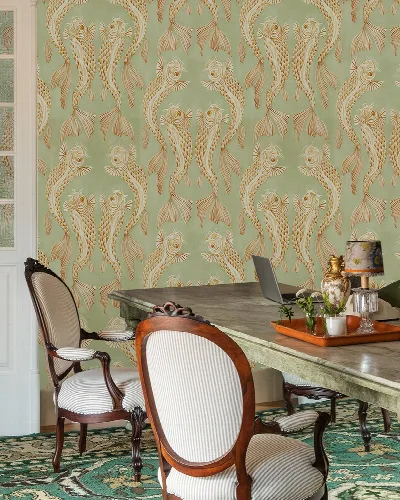 Thistlemere Folio Marine Wallpaper — Sage