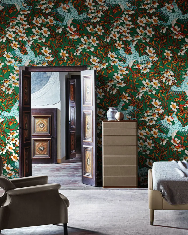 Iverley Passage Chinoiserie Wallpaper — mobile room preview 2